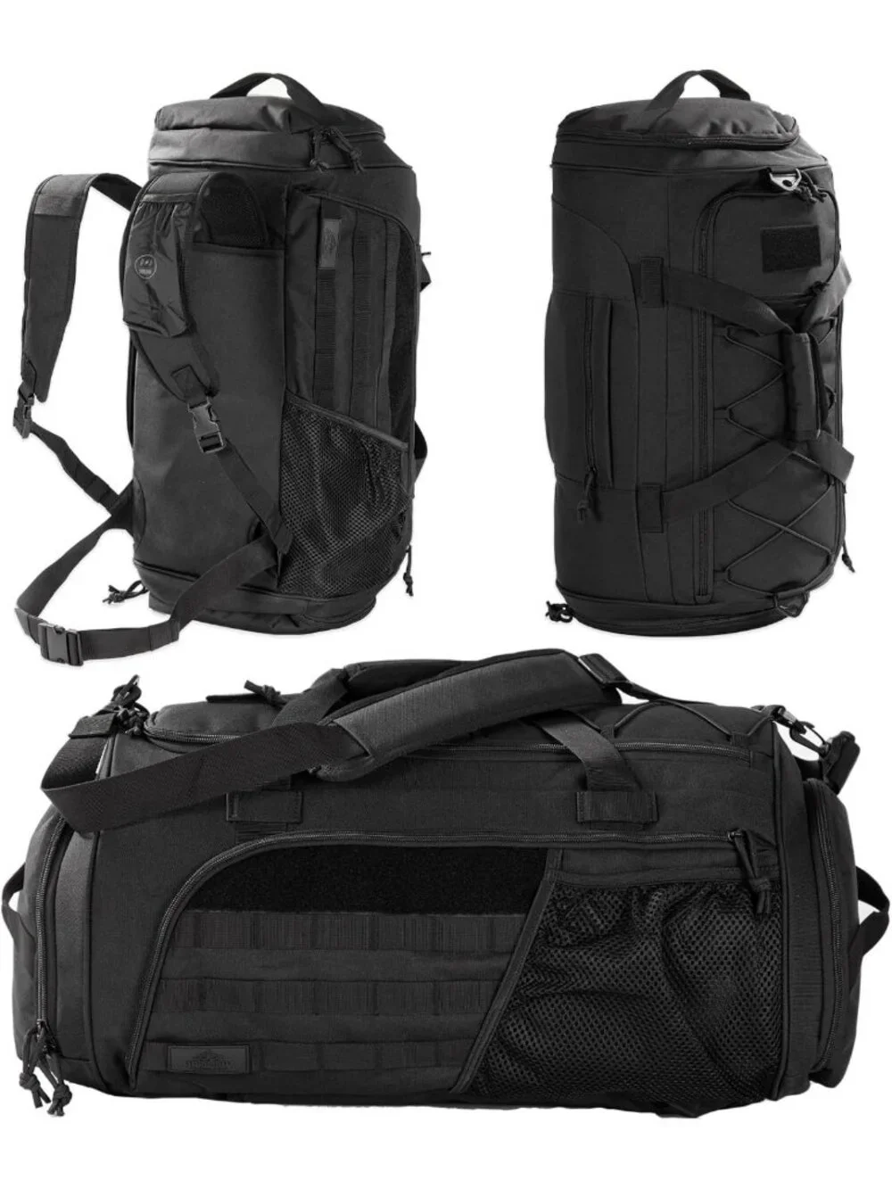 Heavy Duty Military Duffle Gym Bag, 60L Weekender Backpack with Shoe Compartment